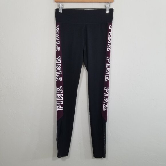 PINK Victoria's Secret Ultimate Mesh Leggings Black Size S - Picture 1 of 7